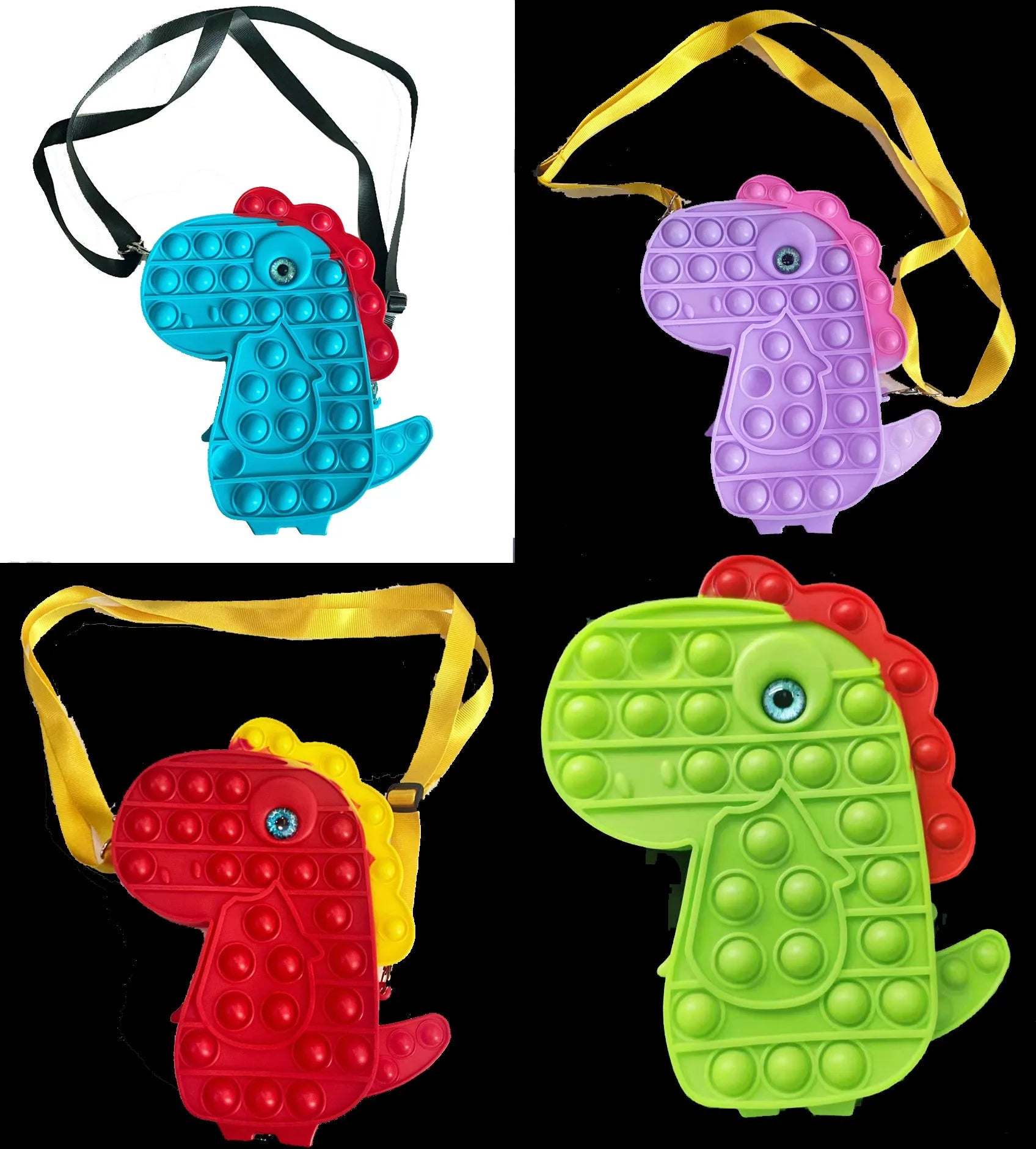 HKM-166739 Unicorn Pop It Silicone Kids School Bag Fidget Toy - Stylish & Fun for Girls