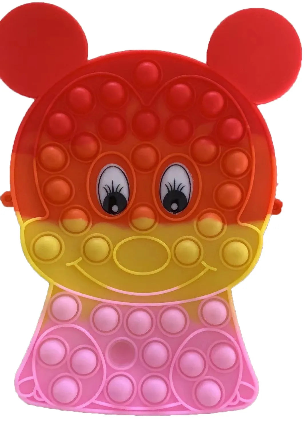 HKM-166739 Unicorn Pop It Silicone Kids School Bag Fidget Toy - Stylish & Fun for Girls