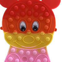 HKM-166739 Unicorn Pop It Silicone Kids School Bag Fidget Toy - Stylish & Fun for Girls