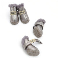 HKM-166803 Warm Waterproof Dog Boots for Autumn and Winter - Non-Slip and Wear-Resistant