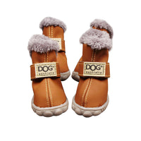 HKM-166803 Warm Waterproof Dog Boots for Autumn and Winter - Non-Slip and Wear-Resistant