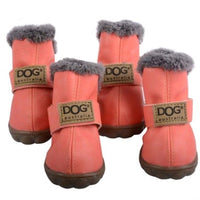 HKM-166803 Warm Waterproof Dog Boots for Autumn and Winter - Non-Slip and Wear-Resistant