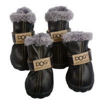 HKM-166803 Warm Waterproof Dog Boots for Autumn and Winter - Non-Slip and Wear-Resistant