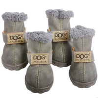 HKM-166803 Warm Waterproof Dog Boots for Autumn and Winter - Non-Slip and Wear-Resistant