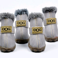 HKM-166803 Warm Waterproof Dog Boots for Autumn and Winter - Non-Slip and Wear-Resistant