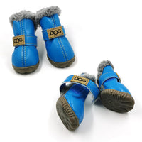 HKM-166803 Warm Waterproof Dog Boots for Autumn and Winter - Non-Slip and Wear-Resistant