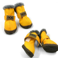 HKM-166803 Warm Waterproof Dog Boots for Autumn and Winter - Non-Slip and Wear-Resistant