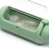 HKM-166867 Two-in-One Pet Comb and Hair Removal Roller for Dogs, ABS Material, White and Green