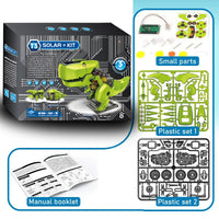 HKM-166931 3 in 1 Solar Powered Educational Robot Kit for Kids - DIY Building Science Experiment