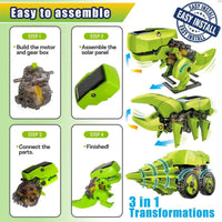 HKM-166931 3 in 1 Solar Powered Educational Robot Kit for Kids - DIY Building Science Experiment