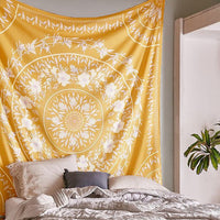 HKM-166931 Bohemian Mandala Polyester Wall Tapestry, 145x145cm