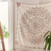 HKM-166931 Bohemian Mandala Polyester Wall Tapestry, 145x145cm