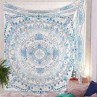 HKM-166931 Bohemian Mandala Polyester Wall Tapestry, 145x145cm
