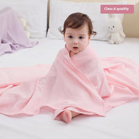 HKM-166931 Cotton Baby Wrapping Blanket for Air Conditioning - Cozy Colors for Winter and Autumn