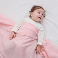 HKM-166931 Cotton Baby Wrapping Blanket for Air Conditioning - Cozy Colors for Winter and Autumn