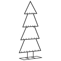 HKM-167059 Metal Christmas Tree 125 cm for Modern Holiday Decor - Black Powder-Coated Steel