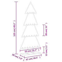 HKM-167059 Metal Christmas Tree 125 cm for Modern Holiday Decor - Black Powder-Coated Steel