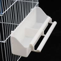 HKM-167187 White Budgie Food Hanging Feeder for Cage Use