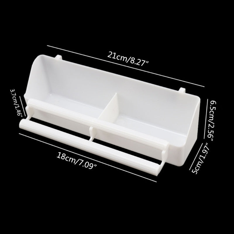 HKM-167187 White Budgie Food Hanging Feeder for Cage Use