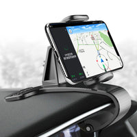 HKM-167315 360-Degree Adjustable Car Phone Stand for All Device Sizes, Black PC and ABS Material