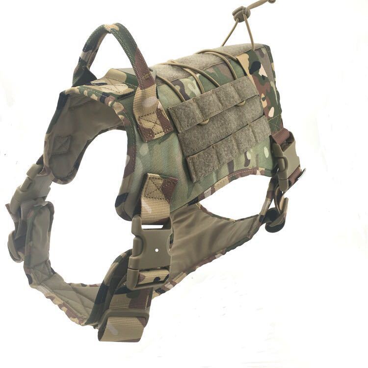 HKM-167443 Tactical Camouflage Dog Vest for Outdoor Activities - Durable Polyester Materials - Sizes M, L, XL Available