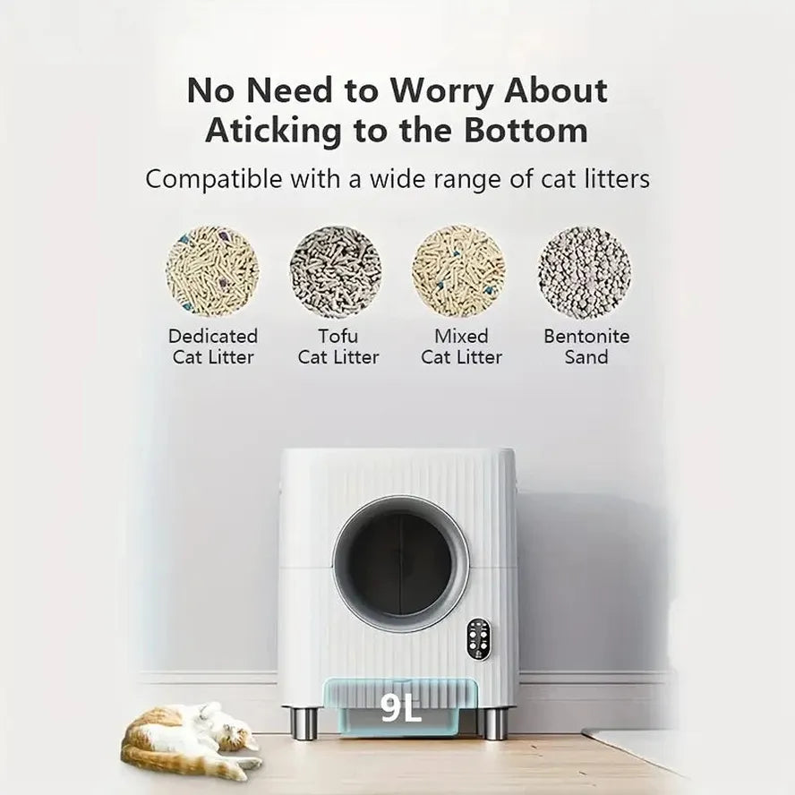 KTX-167699 Automatic Self-Cleaning Cat Litter Box with App Control and Video Monitoring