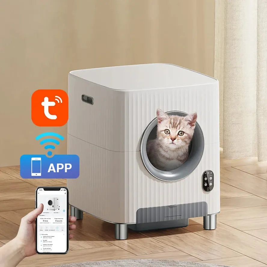 KTX-167699 Automatic Self-Cleaning Cat Litter Box with App Control and Video Monitoring