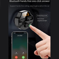HKM-167827 Bluetooth Car MP3 Player with CVC Noise Reduction, Dual USB Ports, and Multi-Device Compatibility