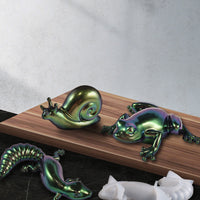 HKM-168019 Easter-Themed Silicone Molds for Small Animal Ornaments – Frog, Lizard, and Snail