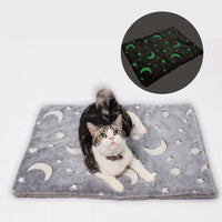 HKM-168019 Luminous Flannel Pet Mat - Soft Cushion in Gray, Multiple Sizes Available