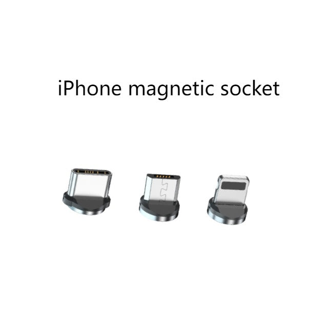 HKM-168147 3-in-1 Magnetic Fast Charging Data Cable - TYPE-C, IOS, Micro - 3A Current, Durable Aluminum Alloy and Nylon Braided Design