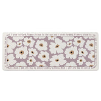 HKM-168147 Modern Square Polyester Fiber Floor Mat with Plants and Flowers Design for Living Room and Bathroom