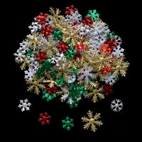 HKM-168211 200 Mixed Snowflake Decorations for Card Making and Craft Projects