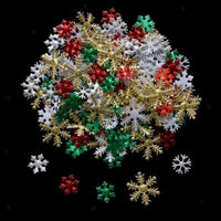 HKM-168211 200 Mixed Snowflake Decorations for Card Making and Craft Projects