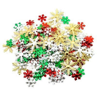 HKM-168211 200 Mixed Snowflake Decorations for Card Making and Craft Projects
