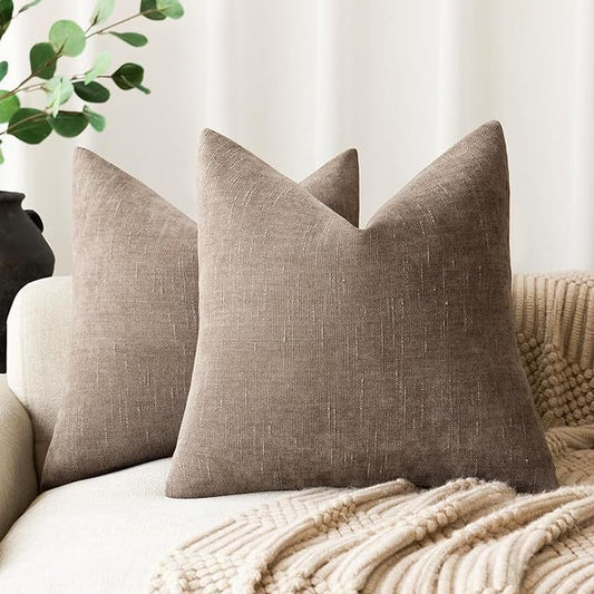 HKM-168211 Ins Style Chenille Pillow Case - Solid Color Decorative Cushion Cover for Sofa and Bedside, Various Sizes Available