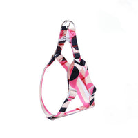 HKM-168275 Pink and Blue Pet Leash and Collar Set with Chest Harness - Three-Piece Collection