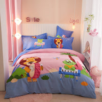 HKM-168403 Cotton Cartoon Four-Piece Bedding Set for Boys and Girls