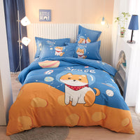 HKM-168403 Cotton Cartoon Four-Piece Bedding Set for Boys and Girls
