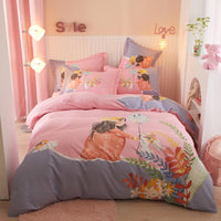 HKM-168403 Cotton Cartoon Four-Piece Bedding Set for Boys and Girls