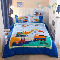 HKM-168403 Cotton Cartoon Four-Piece Bedding Set for Boys and Girls