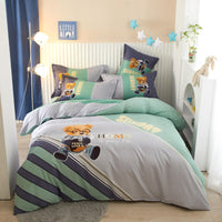 HKM-168403 Cotton Cartoon Four-Piece Bedding Set for Boys and Girls