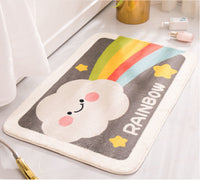HKM-168467 Cartoon Floor Mats for Home and Bedroom – Modern Polyester Fiber with Machine Washable Design