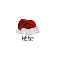 HKM-168531 Christmas Hat Wine Glass Cards - 10 Pack Paper Cup Cards for Festive Celebrations