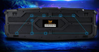 HKM-168595 Tri-Color Backlit Mechanical Gaming Keyboard with Fast Response and Multimedia Functions