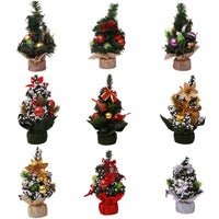 HKM-168851 Mini Christmas Tree Desktop Decoration - 20 cm PVC and Fabric Design in Various Colors