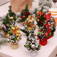 HKM-168851 Mini Christmas Tree Desktop Decoration - 20 cm PVC and Fabric Design in Various Colors