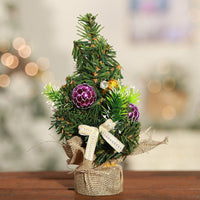 HKM-168851 Mini Christmas Tree Desktop Decoration - 20 cm PVC and Fabric Design in Various Colors