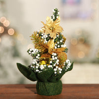 HKM-168851 Mini Christmas Tree Desktop Decoration - 20 cm PVC and Fabric Design in Various Colors
