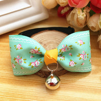 HKM-168915 Pet Bell Bow Tie Collar for Dogs and Cats, Polyester Material, Neck Size XS to S
